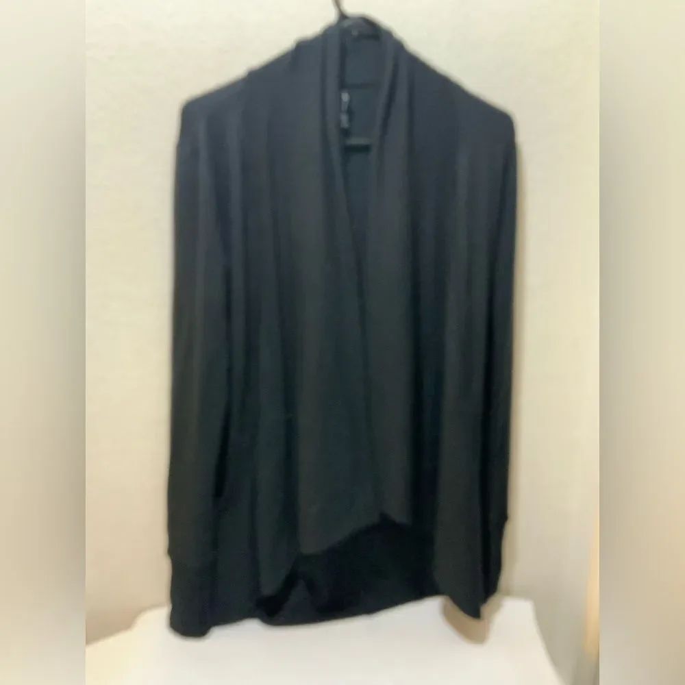 Athleta black long shawl cardigan XXS